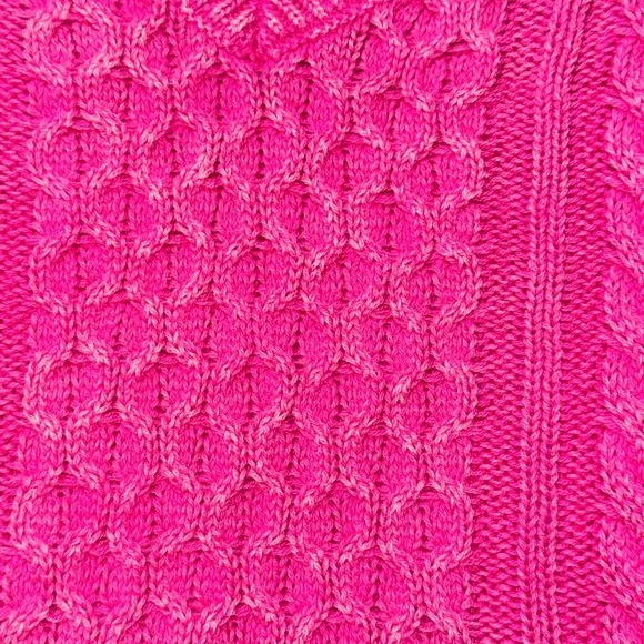 No Boundaries Vibrant Pink V-Neck Sweater - Picture 6 of 6